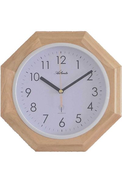 Atlanta Wall Clock 4324/30, Quartz, White, Analogue, Classic