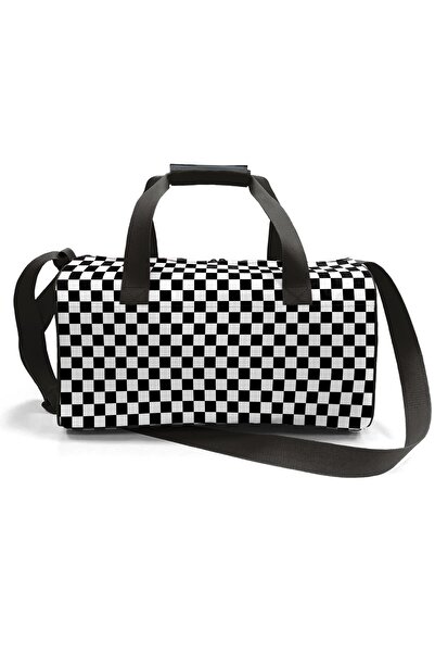 Coral High Siyah Beyaz Dama Desenli Spor Çanta