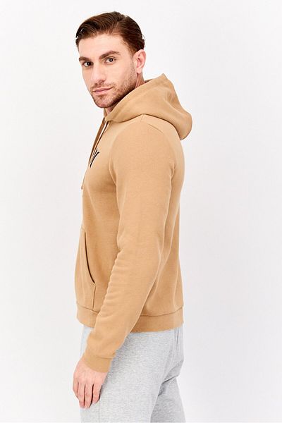Hurley Men Sportswear Fit Long Sleeve Outdoor Hooded Sweatshirt, Tan