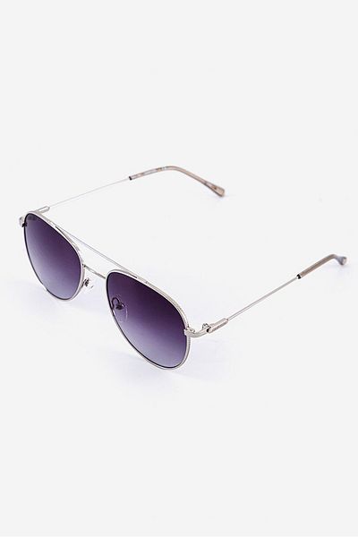 Calvin Klein Women Ck20120s Fashion Aviator Sunglasses, Black And Silver