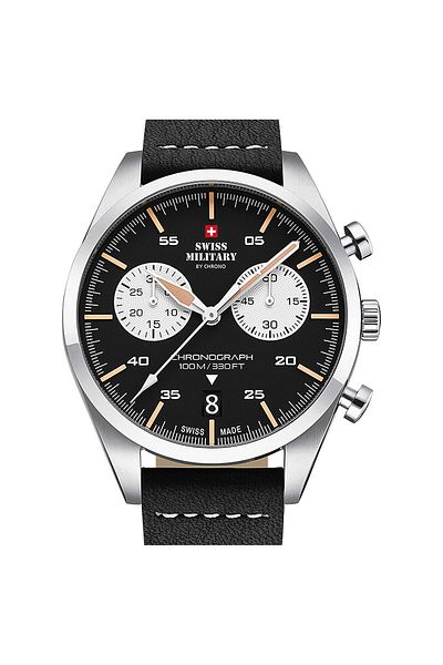 Swiss Military Mens Watch Sm34090.03, Quartz, 43mm, 10atm