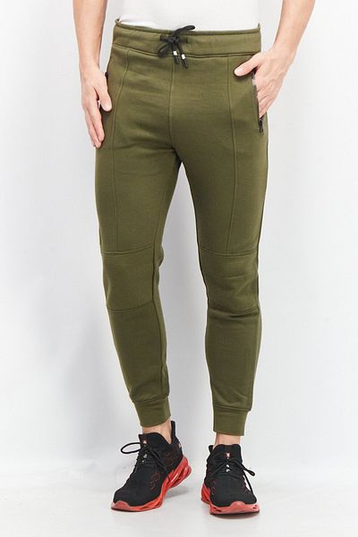Sovereign Code Men Regular Fit Textured Drawstring Jogger Pant, Olive