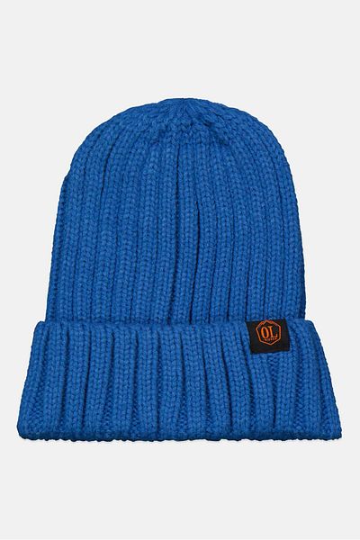 Outdoor Life Men Brand Logo Knitted Beanie, Blue