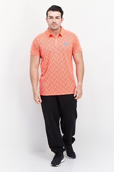 Asics Men Sportswear Fit Short Sleeve Training Polo Shirt, Coral