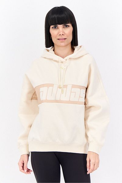 adidas Women Sportswear Fit Long Sleeves Outdoor Hoodies, Off White