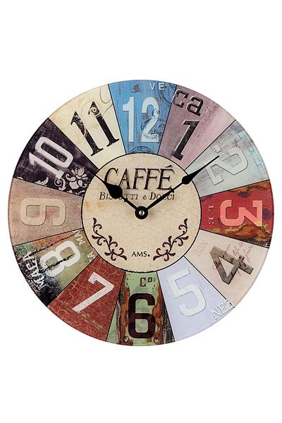 AMS Wall Clock 9424, Quartz, Multicolour, Analogue, Modern