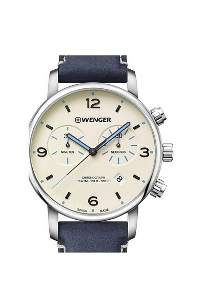 Wenger Mens Watch 01.1743.119, Quartz, 44mm, 10atm