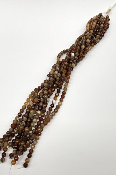 Hayalperest boncuk Χάντρες από φυσική πέτρα καφέ Αχάτης 8 χλστ