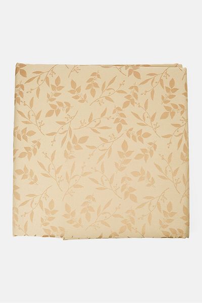 Muy Mucho Waterproof Jacquard Tablecloth 140 X 200 Cm, Tan