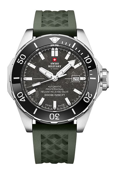 Swiss Military SMA34092.09 Automatic Diver Mens Watch 45mm 100ATM