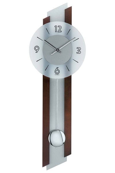 AMS Wall Clock 7207/1, Quartz, Grey, Analogue, Modern