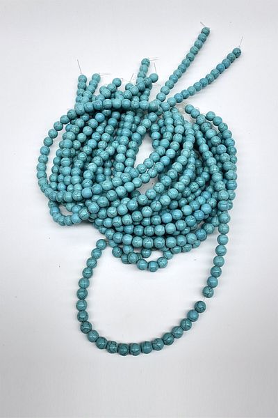 Hayalperest boncuk Turquoise Round Glass Beads 10 Mm