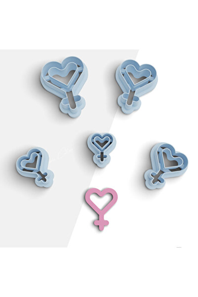 flament aşk Polymer Cut Mold Shaped Ceramic & Jewelry - Clay Cutter No:1229