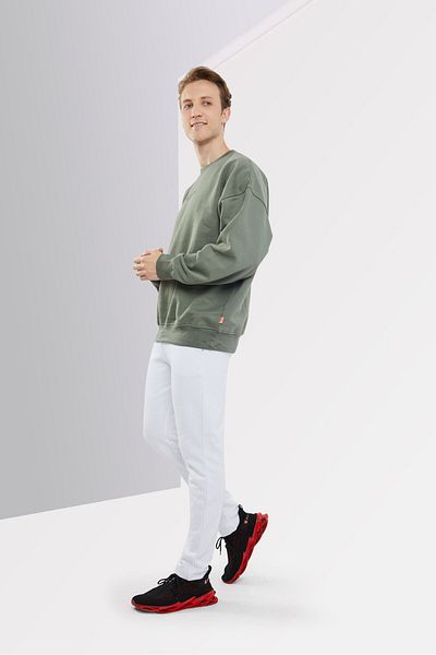 DKNY Sport Men Sports Fit Brand Logo Training Sweatshirt, Military