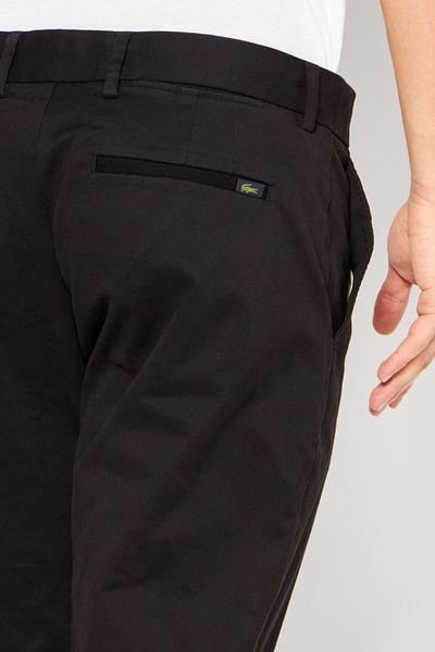 Lacoste Men Custom Slim Fit Solid Chino Pant, Black