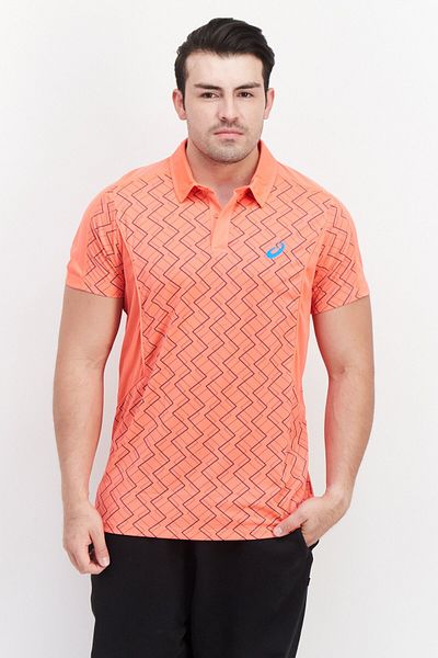 Asics Men Sportswear Fit Short Sleeve Training Polo Shirt, Coral