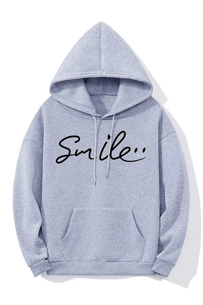Pink Sky Τσέπη καγκουρό με κουκούλα SMILE με στάμπα