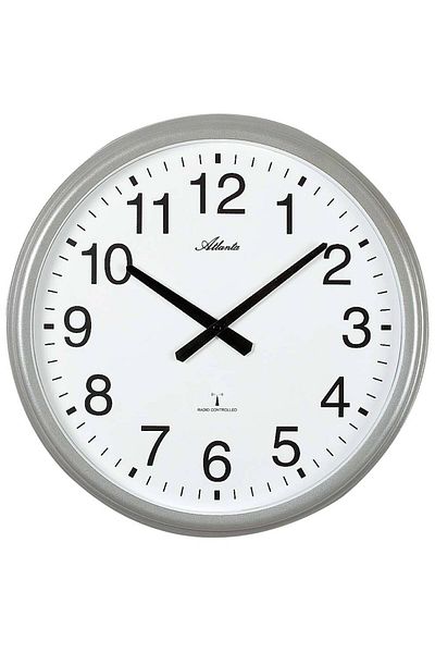 Atlanta Wall Clock 4449, Quartz, White, Analogue, Modern