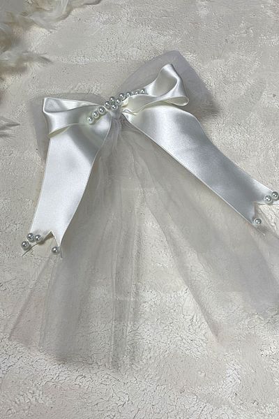 Hayalperest boncuk Speciální vlasový doplněk Pearl Bow Tulle