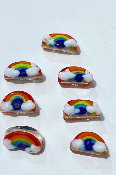 Hayalperest boncuk Colorful Murano Handmade Glass Beads Sash 1 Piece