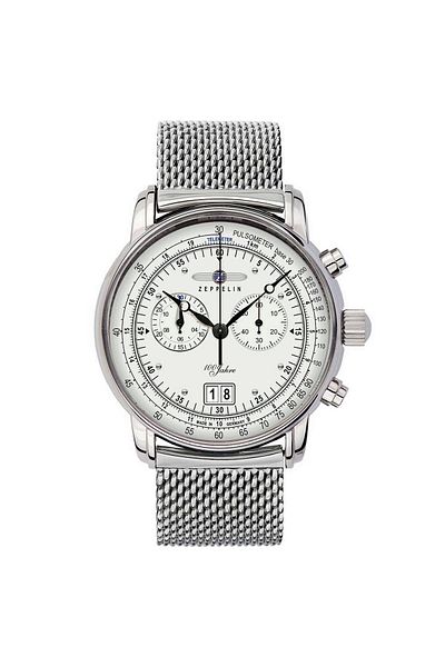 Zeppelin Mens Watch 7690m-1, Quartz, 43mm, 5atm