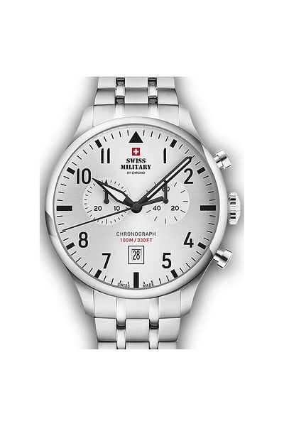 Swiss Military Mens Watch Sm34098.02, Quartz, 43mm, 10atm