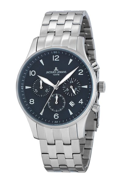 Jacques Lemans Ανδρικό ρολόι Jacques Lemans 1-1654.2ZG, Quartz, 40mm, 10ATM