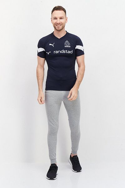Puma Men Slim Fit Brand Logo Training T-Shirt, Navy Blue