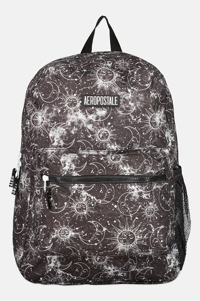 Aeropostale Women Brand Logo Backpack 41 H x 30 L x 11 W cm, Black Combo