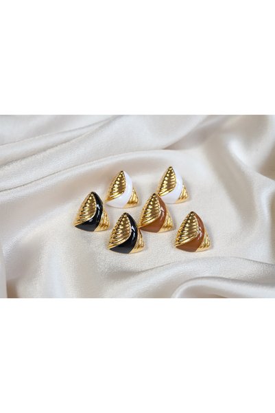 Brillo Retro Aura Vip Series Non-Tarnish Steel Colorful Stone Vintage Earrings