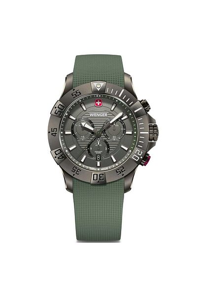 Wenger Mens Watch 01.0643.127, Quartz, 43mm, 20atm