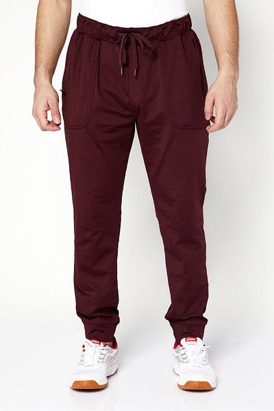 gaiam Men Slim Fit Training Fleece Sweatpants, Maroon