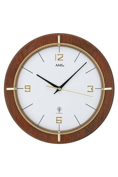 AMS Wall Clock 5832, Quartz, White, Analogue, Classic