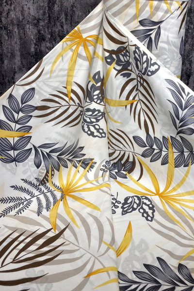 Evlen Home Collection Double Oversized Patterned Cotton Sheet Set - Soft 3 Pieces Lia Yellow Cream