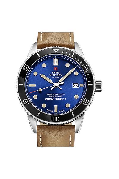 Swiss Military Mens Watch Sm34088.05, Quartz, 42mm, 20atm