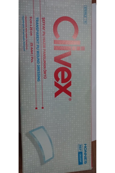 CLİVEX Clivex 9x 25 cm sefaf pu hazir pansuman ortusu 25 adet