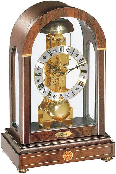 Hermle Table Clock 22712-030791, Mechanical, Silver, Analogue, Classic