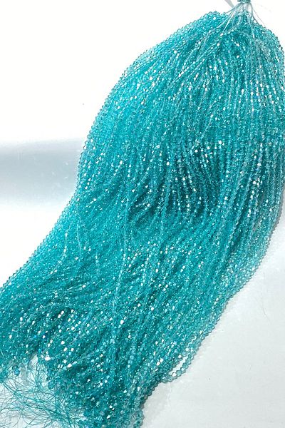 Hayalperest boncuk Water Green Pyramid String Crystal Beads 4 Mm