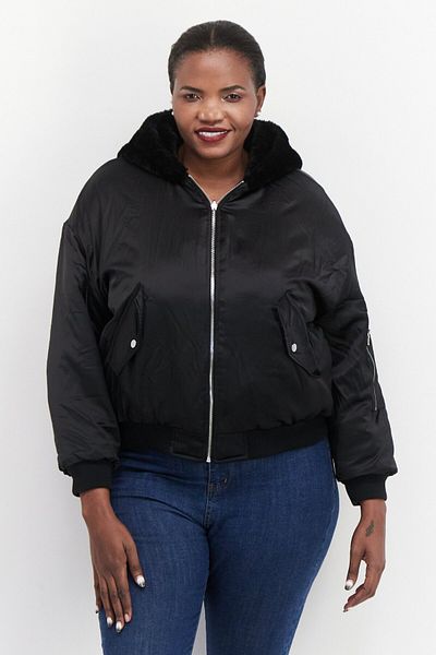 Sinsay Women Solid Hooded Softshell Jackets, Black