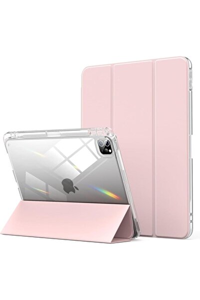 UnDePlus Apple iPad Pro 12.9 3Rd/4Th/5Th/6Th Generation Case Acrylic Transparent Detachable Case with Pen Compartment 2018-2022