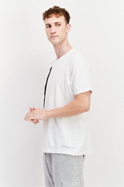 SKECHERS Men Sportswear Fit Short Sleeves Outdoor T-shirt, White