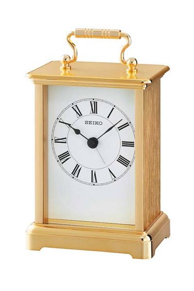 Seiko Table Clock Seiko QHE093G, Quartz, White, Analogue, Classic