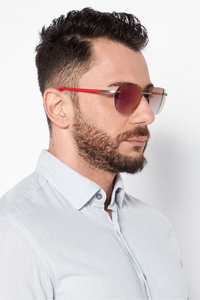 McLaren Men Mlms-85s0101 Aviator Sunglasses, Grey