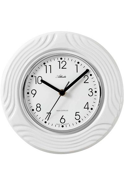 Atlanta Wall Clock 6020, Quartz, White, Analogue, Modern