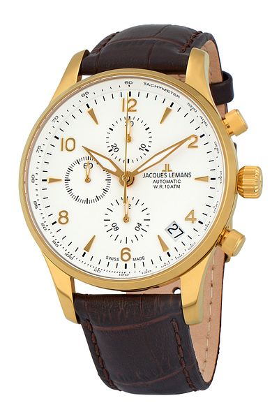 Jacques Lemans Ανδρικό ρολόι Jacques Lemans 1-1935C, Automatic, 44mm, 10ATM
