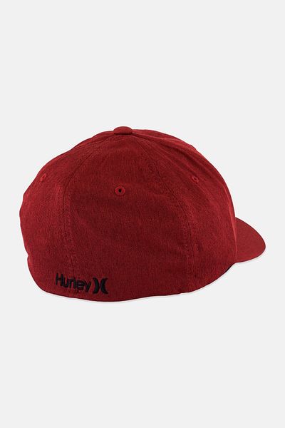 Hurley Men Embroidered Logo H20 Dri One Cap, Maroon
