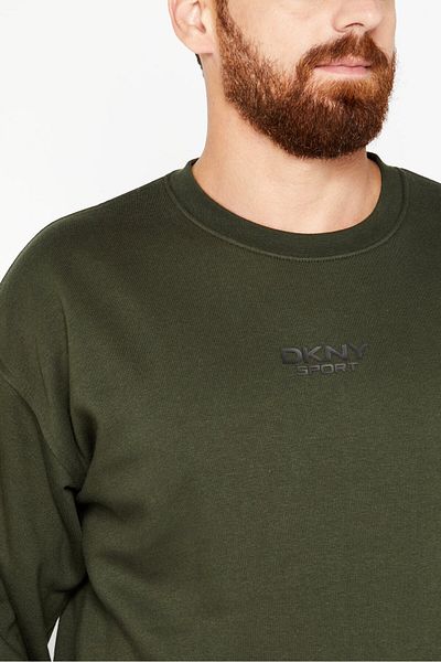 DKNY Sport Men Sportswear Fit Long Sleeves Running Sweatshirt, Green