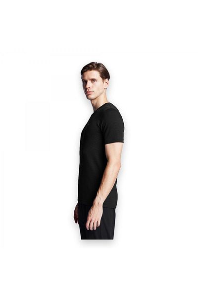 Lescon 25S1294 Men's Short Sleeve Black T-Shirt