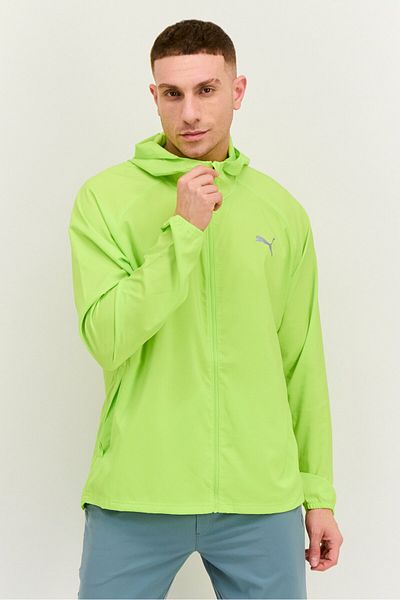 Puma Men Sportswear Fit Long Sleeve Running Jacket, Lime Powder