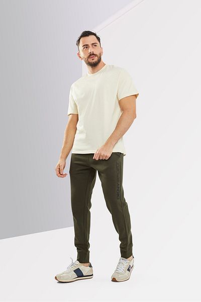 DKNY Sport Men Sportswear Fit Drawstring Plain Jogger Pants, Olive